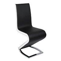 Chaise de salle à manger canadienne Oscar noir et blanc