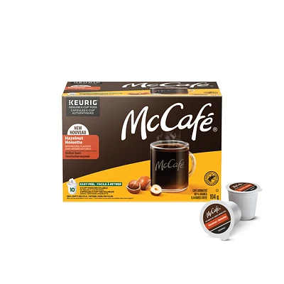McCafé Premium Hazelnut Flavoured, Medium Roast, K-Cup Coffee Pods, 10 Count, 10 Count