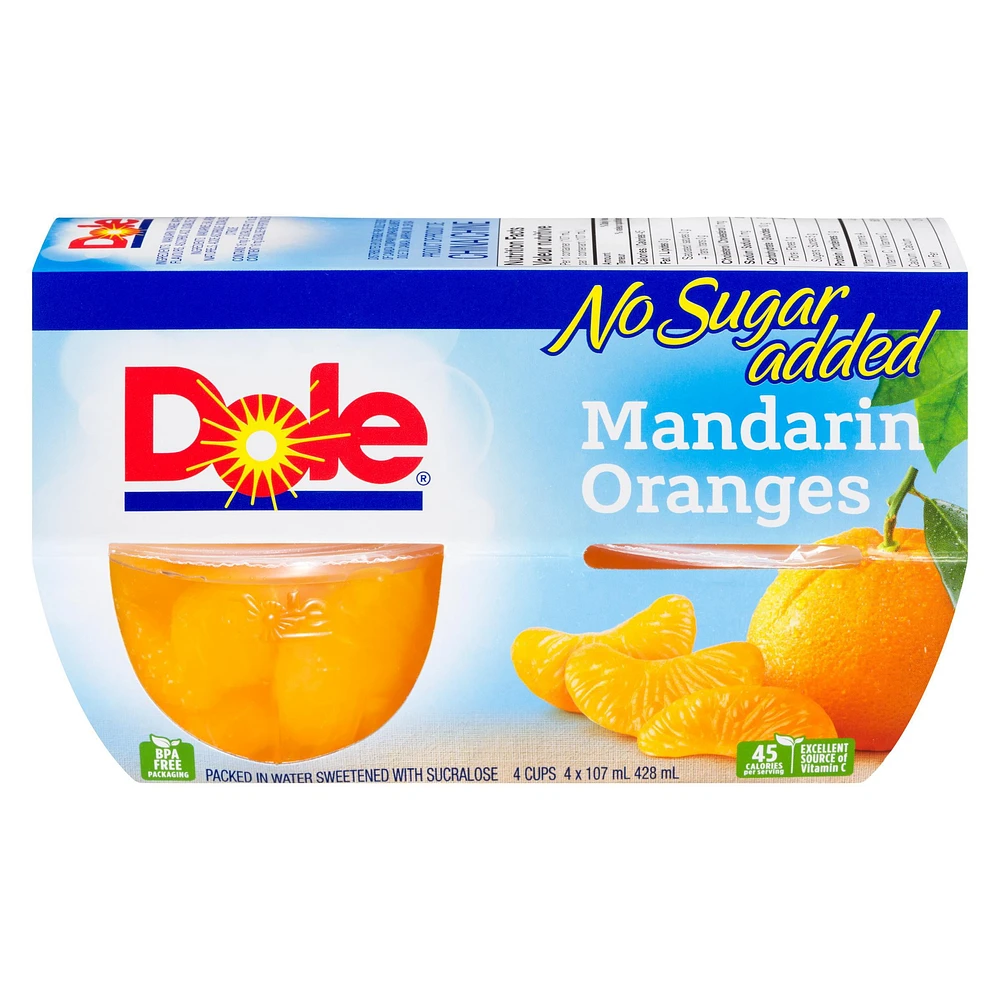 Dole Mandarin Oranges in Water, 4 Cups, 428  mL