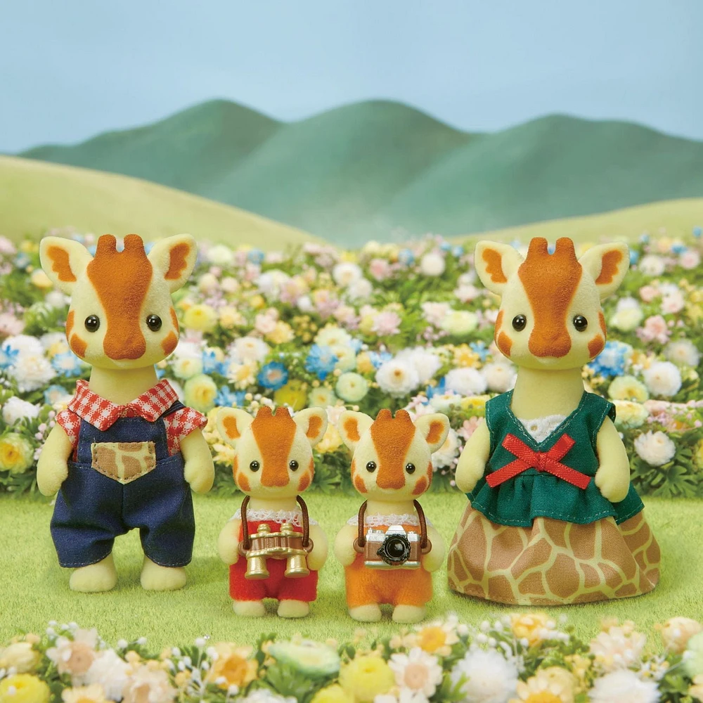 Calico Critters Highbranch Giraffe Family, Set of 4 Collectible Doll Figures