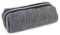 Pen + Gear Textured Pencil Pouch in Grey with White and Black Pattern, (LxWxH): 8.27x3.54x3.15 in