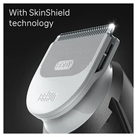 Tond. pr le corps Braun BG5340, pr hommes, poitrine, aisselles, aine et plus, incl. 2 peignes de 1-11 mm, techn. SkinShield pr util. en douceur, étanche, 100 min