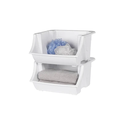 Bacs empilable Mainstays - paquet de 2
