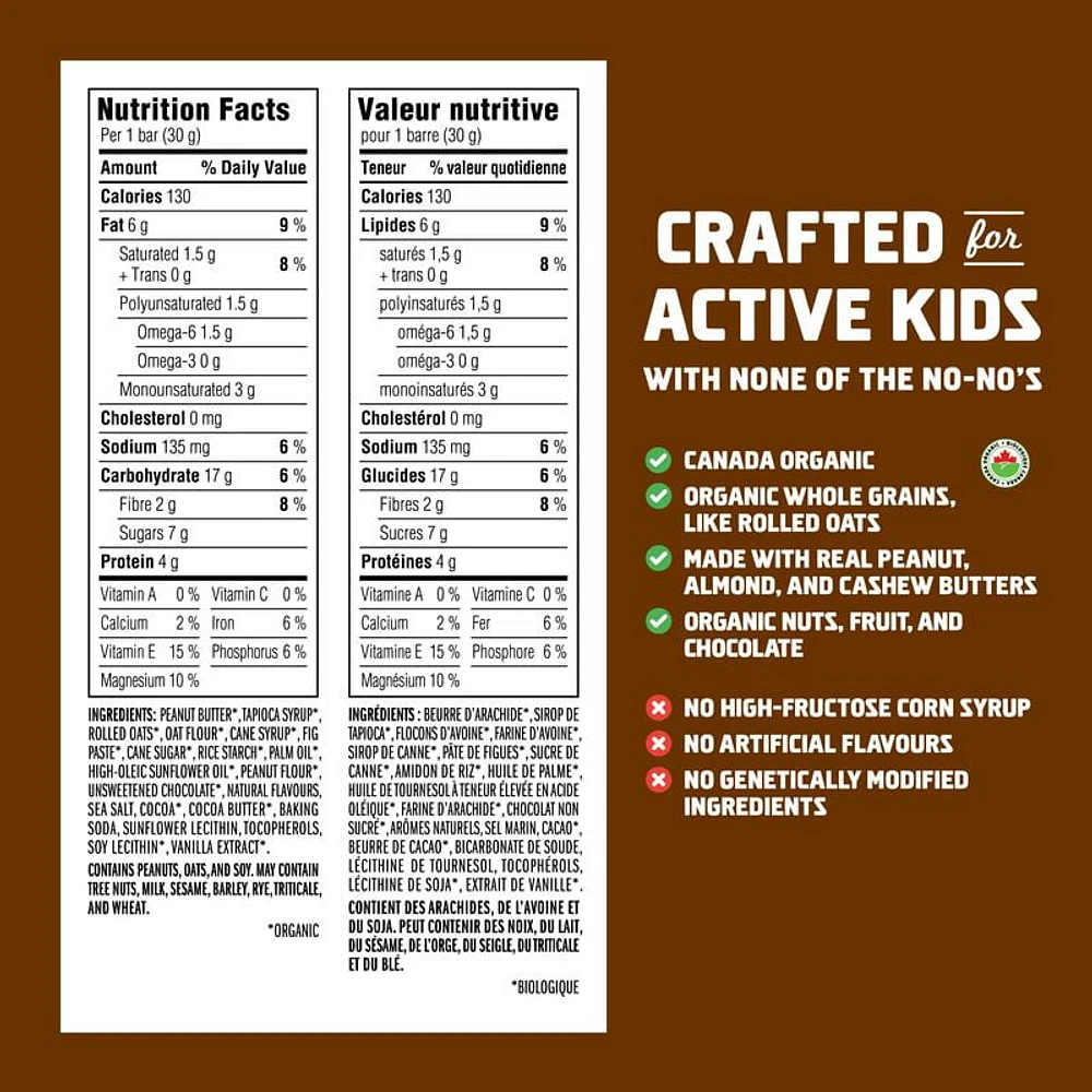 Clif Kid Zbar Filled Chocolate Peanut Butter Organic Energy Bar