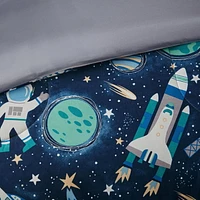 Mainstays Kids Rocket Bed-in-a-Bag, Twin, Double