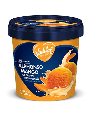 Vadilal Alphonso Mango Ice Cream 2 Ltr/67.62 fl.oz., Vadilal Alphonso Mango Ice Cream