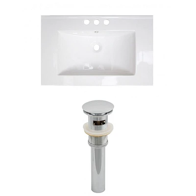American Imaginations 30-in. W 3H4-in. Ceramic Top Set In White Color - Overflow Drain Incl. AI-15549