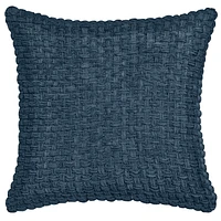 Fabstyles Chenille Basket Weave Polyester Coussin avec Poly-Insert Coussin Décoratif pour Canapé Canapé Chambre Salon18 X 18 avec Fermeture à Glissière