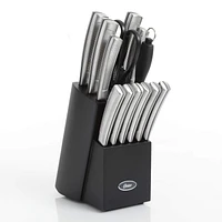 Oster Wellisford 14 Piece Cutlery Set W/Black Block - Textured Handle