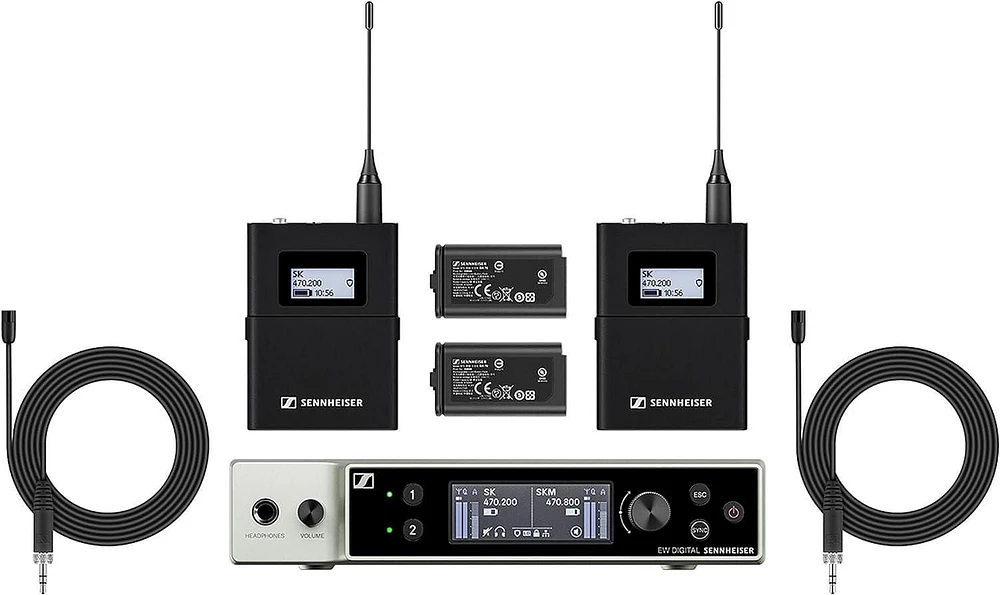 Sennheiser EW-DX MKE Lot de 2 microphones cravate double bande R1-9