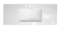 American Imaginations AI-32635 48 po WX 18.5 pouces Dessus en céramique D en couleur blanche pour 3H8-in. Robinet