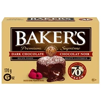 Baker's Premium 70% Dark Chocolate Baking Bar, 170g