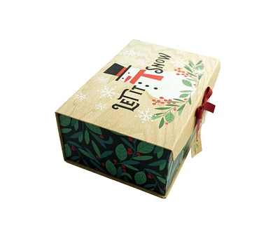 Holiday Time 7.5" x 11" x 4.25" Christmas  Snowman Décor Box medium