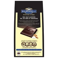 GHIRARDELLI Intense Sea Salt and Almond Dark Chocolate Squares, 117-Gram Bag