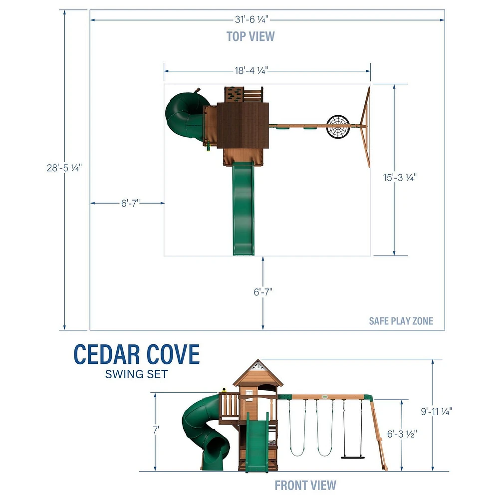 Backyard Discovery Cedar Cove Swing Set