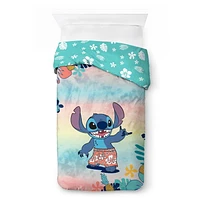 Lilo & Stitch Ensemble de Douillette et Taie d'Oreiller Réversible pour Lit 1 ou 2 Places pour Enfants, 100% Polyester