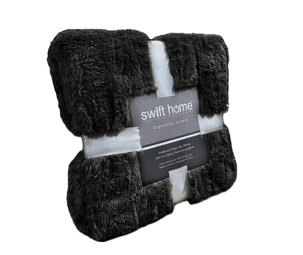 Swift Home Luxury Faux Fur Throw
