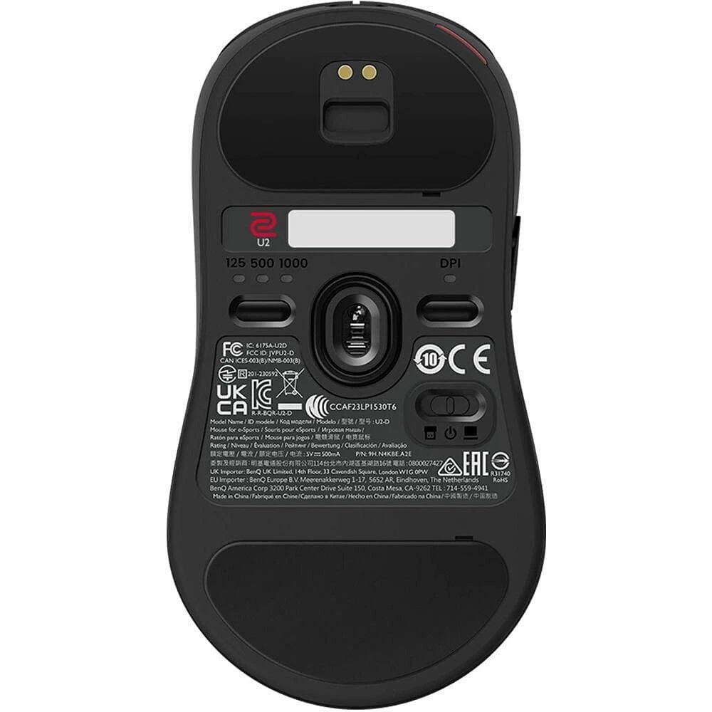 BenQ Zowie U2 E-Sports Gaming Mouse, Black w/ Wireless Receiver / Charging Station