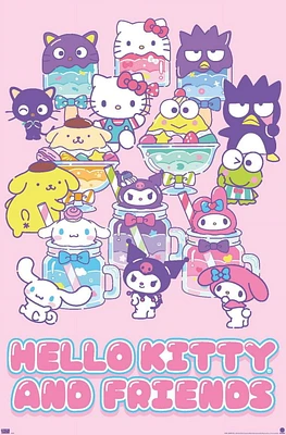 Hello Kitty and Friends: 24 Summer Fresh - Group Wall Poster, 22.375" x 34", Wall Poster