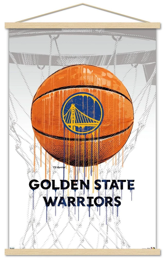 NBA Golden State Warriors - Drip Ball 20 Wall Poster