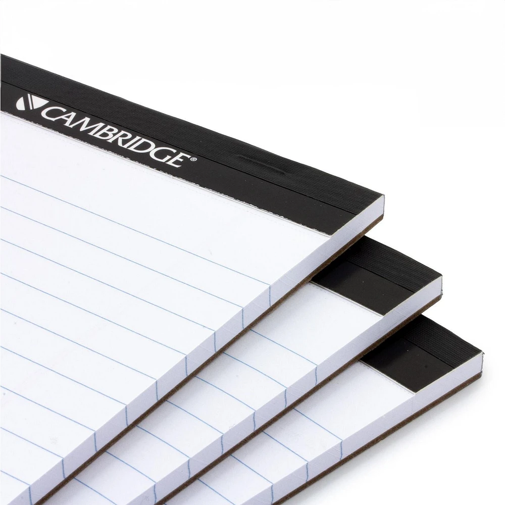 Cambridge® Perforated Pads, Small, white, 5 x 8, 100 Pages, Writing Pad