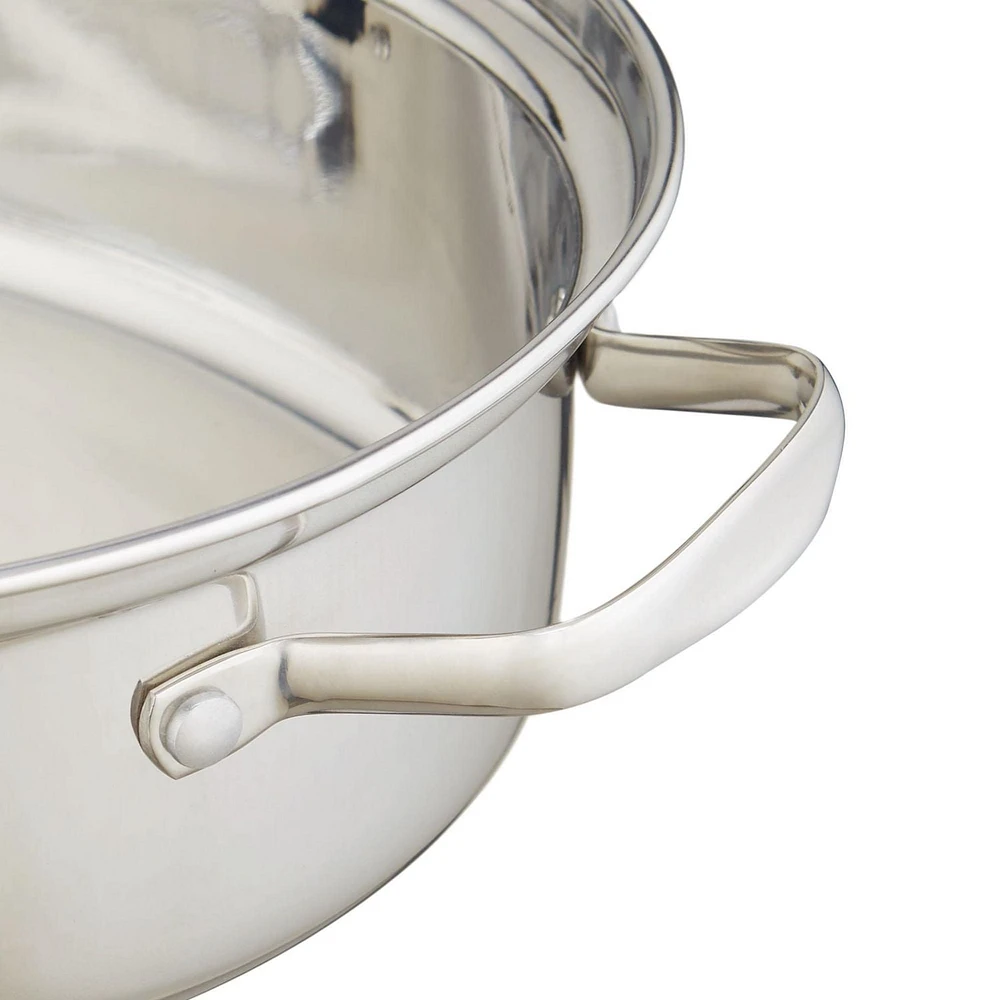 Rôtissoire ovale en acier inoxydable Mainstays 45,7 cm, couvercle à dôme