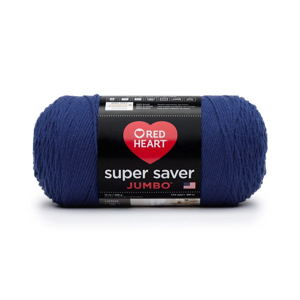 Red Heart® Super Saver® Jumbo Yarn, Acrylic #4 Medium, 14oz/396g, 744 Yards