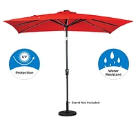 Parapluie solaire rectangulaire nouvelle génération Sun-Ray 9'x7' - Rouge rubis