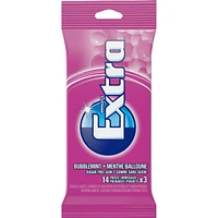 EXTRA, Bubblemint Flavoured Sugar Free Chewing Gum, 14 Sticks, 3 Packs