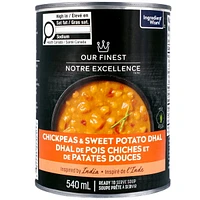 Soupe Dahl de pois chiches et de patates douces prête à servir Notre Excellence 540 ml