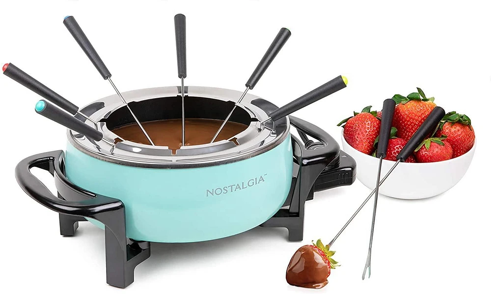 Nostalgia 12-Cup Electric Fondue Pot, Aqua