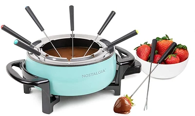 Pot à fondue électrique Nostalgia 12 tasses, aqua