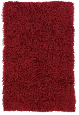 New Flokati 1400gr 5' x 8' Area Rug, Red
