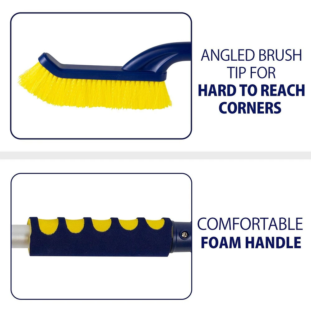 Koolatron Michelin Basic Telescopic Snow Brush, Adjustable Length for Snow/Ice Removal