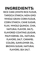 SNACK, A smooth, rich caramel flavor with that perfect balance of a sweet and salty crunch.
<ul>
<li>Rice Crips Reinvented - A lighter take on cookies that's sweet, delightfully crunchy, and totally satisfying but won't ruin your diet.</li>
<li>A Delicious Obsession - Unlike those weight los</li></ul>