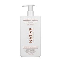 Revitalisant hydratant Native Noix de coco et vanille, sans sulfate, sans parabènes 487 ml