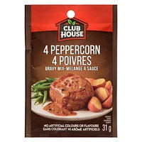 Club House, Dry Sauce/Seasoning/Marinade Mix, 4 Peppercorn Gravy, 31g