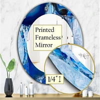 Designart 'Marbled Geode 11' Miroir Mid-Century - Miroir Mural Ovale ou Rond - 24x36
