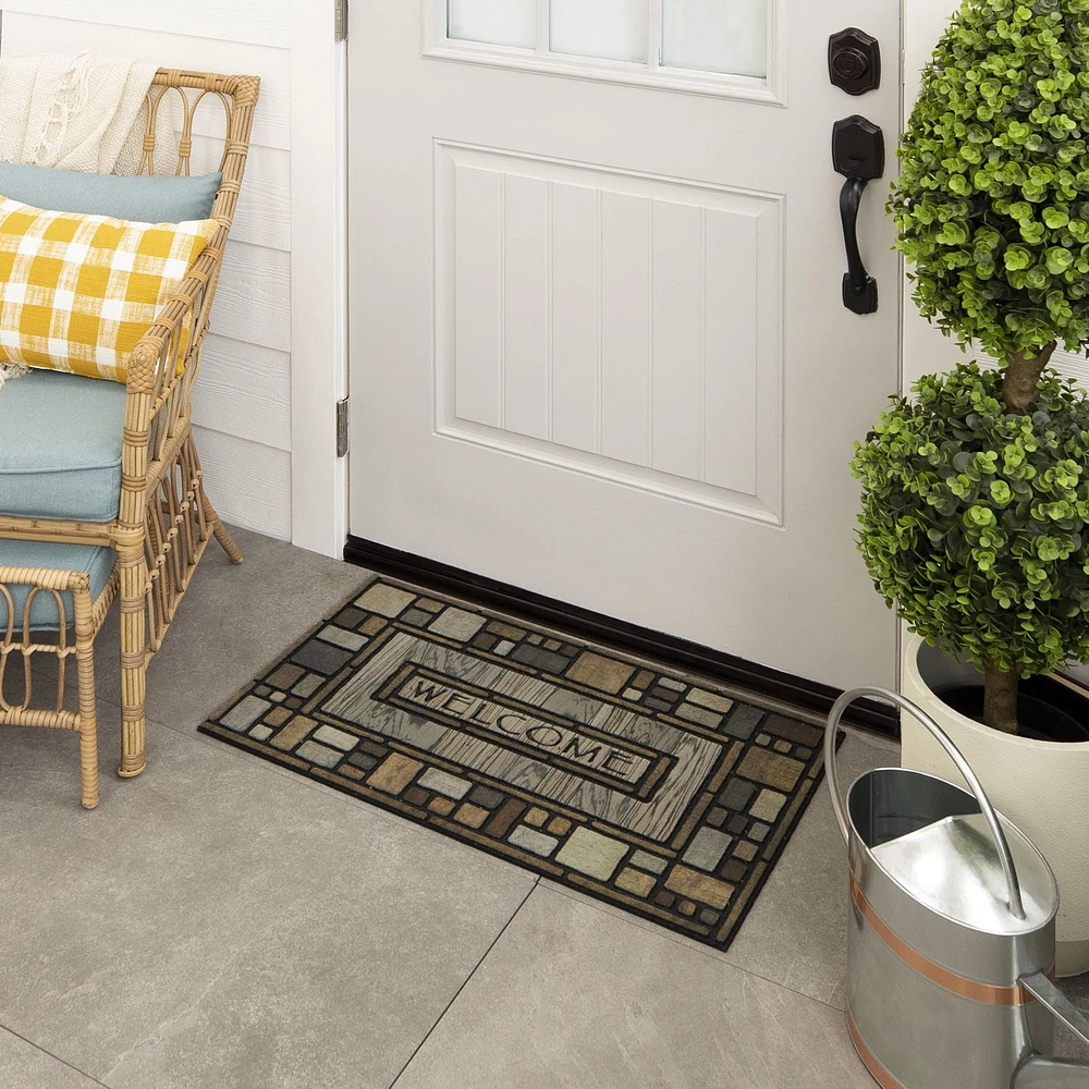 Mohawk Home – Tapis d’entrée multicolore Drifted Nature, 46 x 76 cm (1 pi 6 po x 2 pi 6 po)