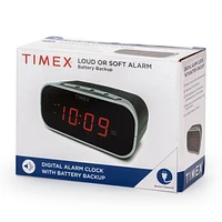 Timex Alarm Clock with 0.7" Red Display, TIMEX T121BXC