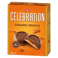 Celebration Milk Chocolate Top Butter Caramel Truffle Cookies, 240g / Boxed Cookies