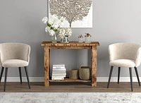 Safdie & Co. Console Table 39L Brown Reclaimed Wood 1 Shelf