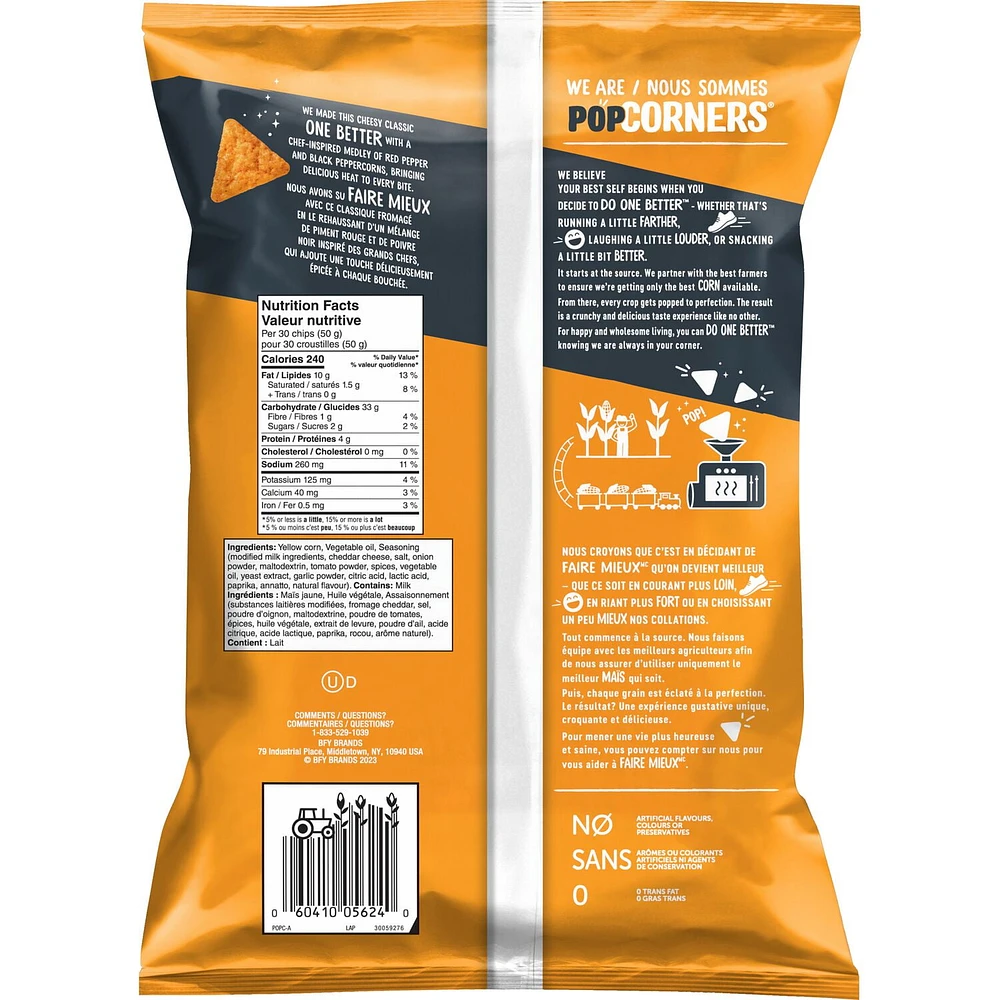 PopCorners Spicy Cheddar Popped-Corn Snack, 142 GM