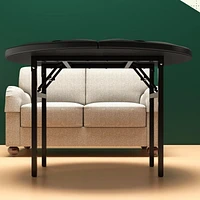 Soozier 47" Foldable Poker Table 8 Player Blackjack Game Table, Black