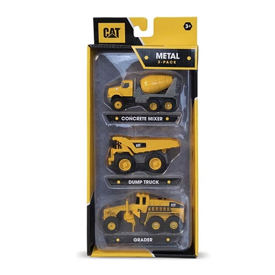 Assortiment de 3 Mélangeur de Concert/Tombereau/Niveleuse Métal Cat®
