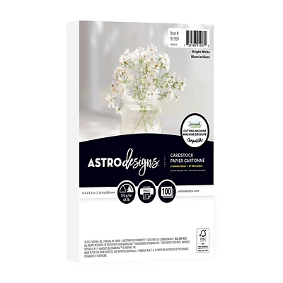 Papier cartonné blanc brillant Astrodesigns