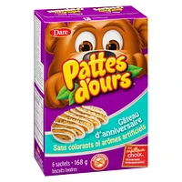 Bear Paws Birthday Cake Cookies, Dare, 168g