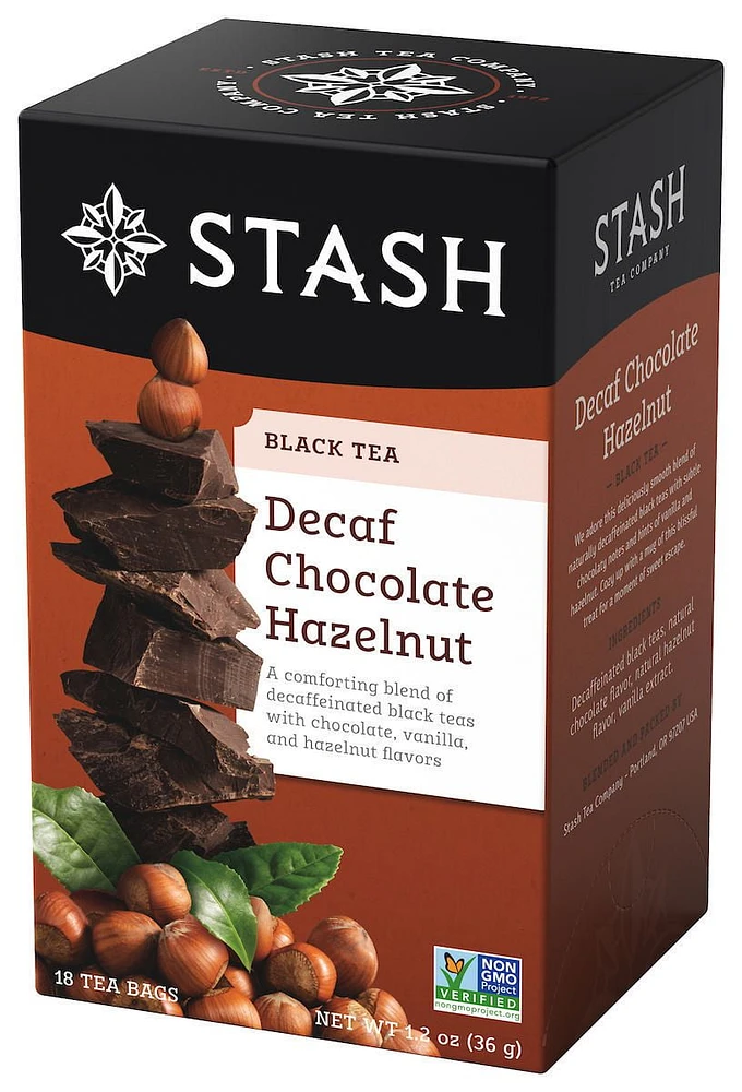 Stash Chocolate Hazelnut Decaf Tea 18 Count