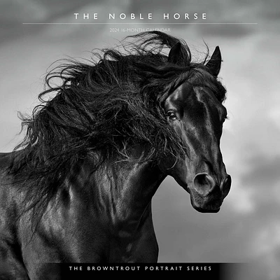 BrownTrout The BrownTrout Portrait Series: The Noble Horse 2024 12x24 Inch Square Wall Calendar, 9781975463120