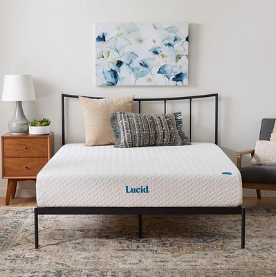 Matelas Lucid Bliss en mousse à mémoire de forme infusée de gel de 8 po, sensation moelleuse